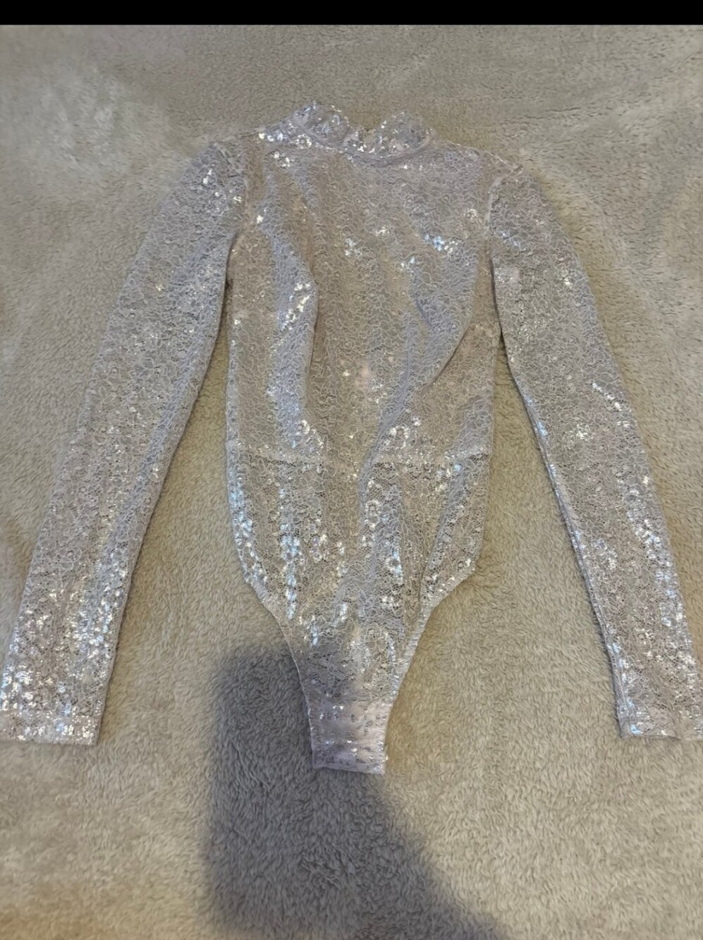 Victoria's Secret Dream Angels Lace Long-Sleeve Bodysuit  XS